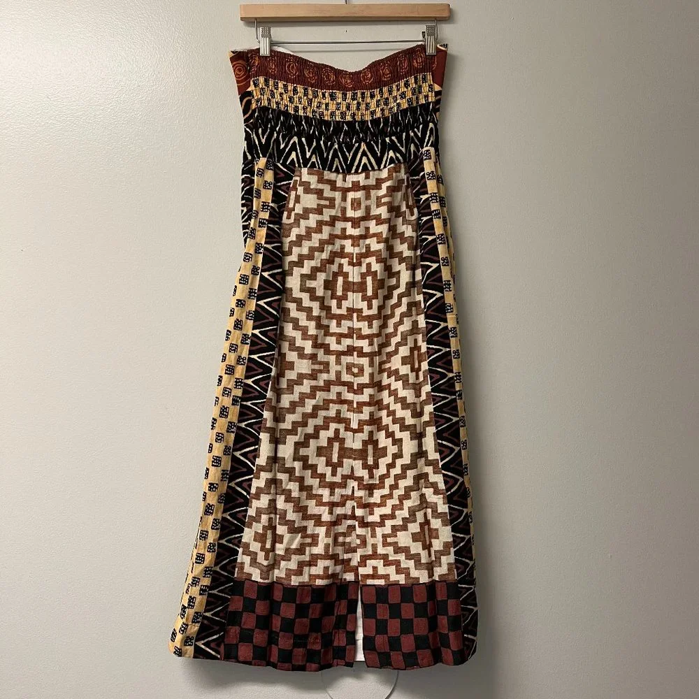 Anthropologie Brown Nwot Verb Pallavi Singhee Geo Cut-out Midi Night Out Dress - Picture 5 of 8